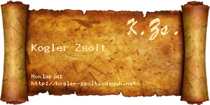 Kogler Zsolt névjegykártya
